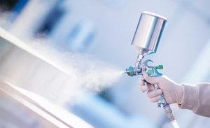 Close of of chemical spray can