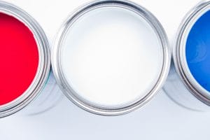 Red, white and blue paint cans - Access to the GB market